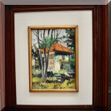 A30. Framed painting. 17”h x 15”w 